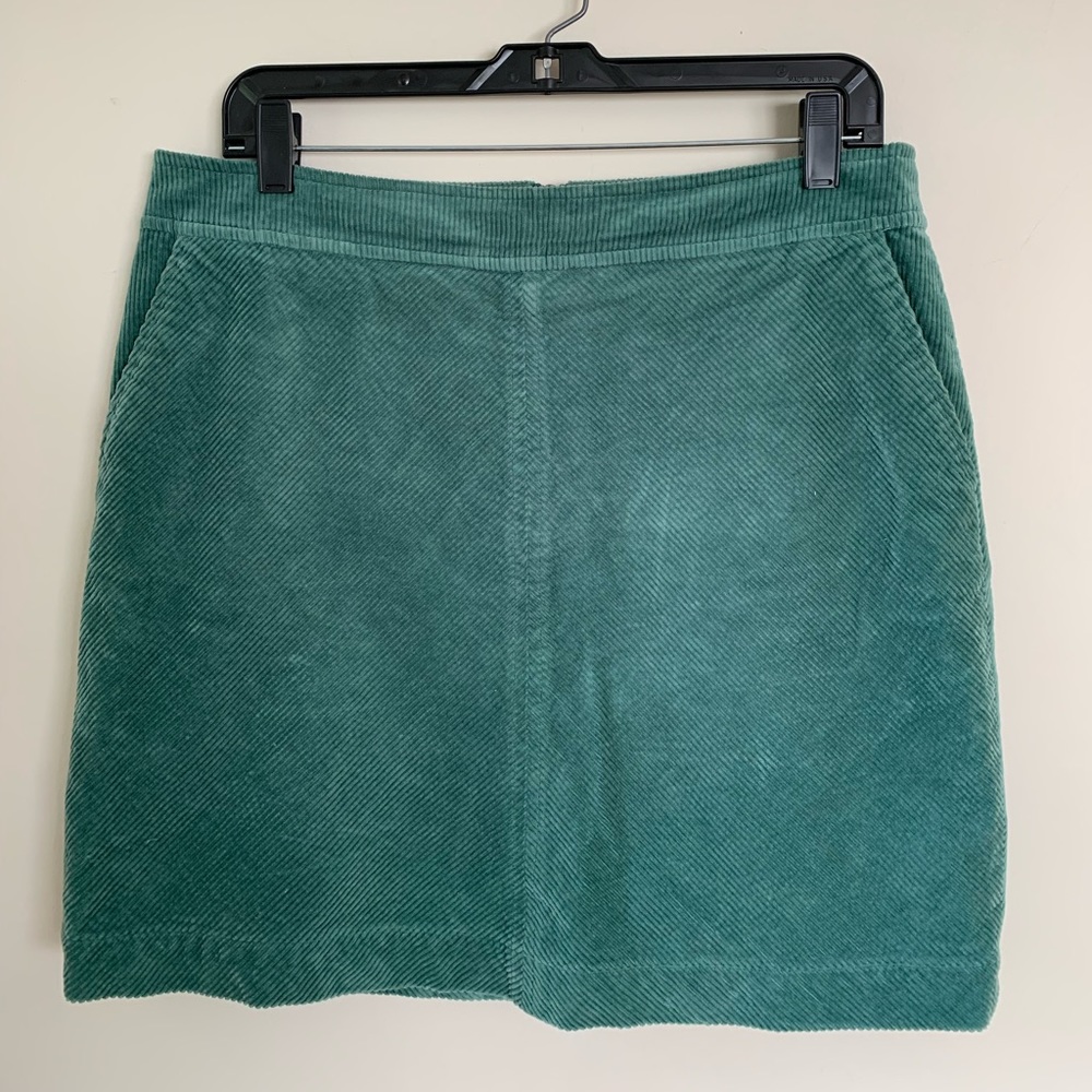 Boden Teal Corduroy Mini Skirt Size 10